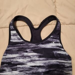 Medium Champion Women's Black and White Patterned Sports Bra